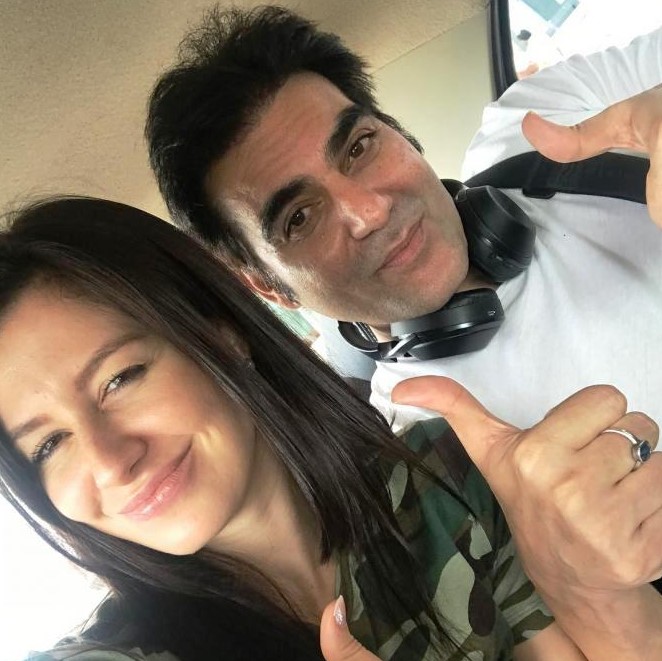 Giorgia Andriani with her ex-boyfriend Arbaaz Khan