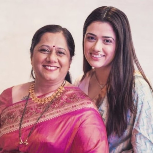 Girija Oak with her mother