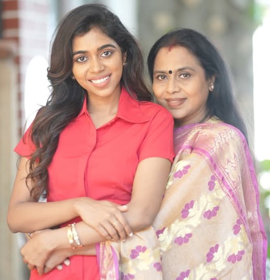 Lovelyn Chandrasekhar with her mom