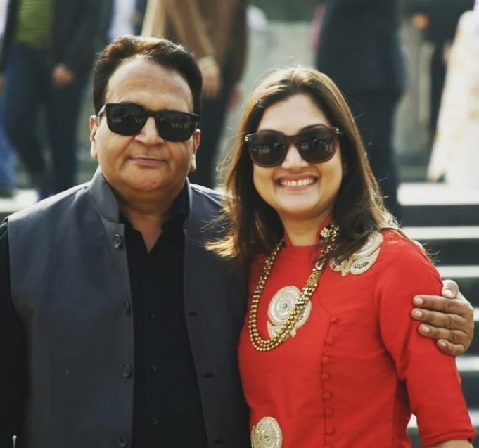 Madhuri Jain Grover with her dad