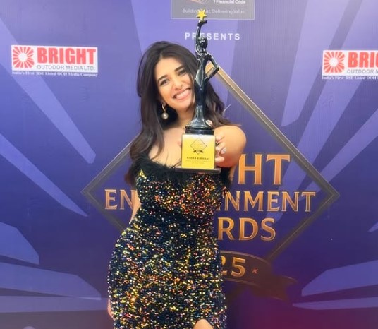 Rasha Kirmani won Bright Entertainment award 2025 for Most Viral Content Creator