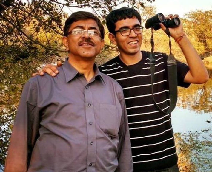 Pranjal Kamra with his dad