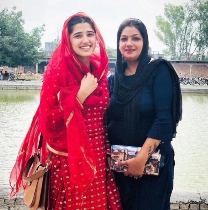Love Gill with her mother